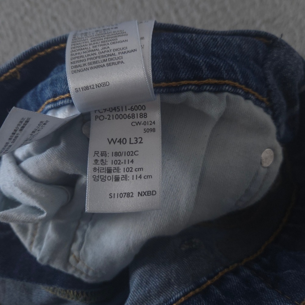 Levi's Jeans Mens 40x32 Blue 511 Slim Leg Stretch Denim Pocket Pants Preppy - Picture 8 of 13